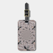 Mooie mooie asgrijze caleidoscoop naadloos bagagelabel (Voorkant verticaal)