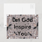 Mooie mooie asgrijze caleidoscoop naadloos briefkaart (Voorkant / Achterkant)