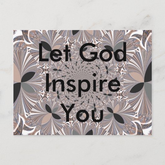 Mooie mooie asgrijze caleidoscoop naadloos briefkaart (Voorkant)