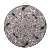 Mooie mooie asgrijze caleidoscoop naadloos dartbord (Voorkant)