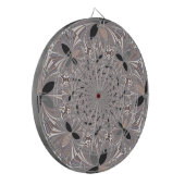 Mooie mooie asgrijze caleidoscoop naadloos dartbord (Voorkant Links)