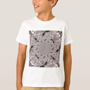 Mooie mooie asgrijze caleidoscoop naadloos t-shirt