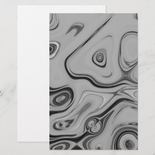 Mooie mooie Ash Grey textuur Kleur Art Print Briefpapier (Voorkant / Achterkant)