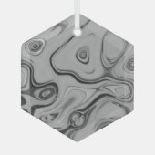 Mooie mooie Ash Grey textuur Kleur Art Print Glas Ornament (Voorkant)