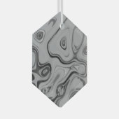 Mooie mooie Ash Grey textuur Kleur Art Print Glas Ornament (Voorkant Rechts)