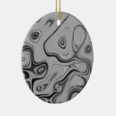 Mooie mooie Ash Grey textuur Kleur Art Print Keramisch Ornament (Rechts)