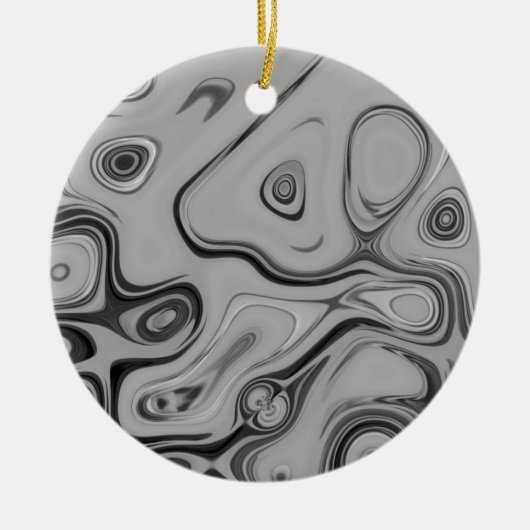 Mooie mooie Ash Grey textuur Kleur Art Print Keramisch Ornament (Voorkant)