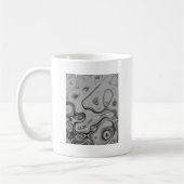 Mooie mooie Ash Grey textuur Kleur Art Print Koffiemok (Links)