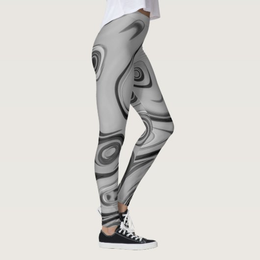 Mooie mooie Ash Grey textuur Kleur Art Print Leggings (Rechts)