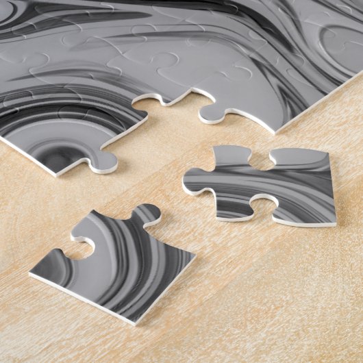 Mooie mooie Ash Grey textuur Kleur Art Print Legpuzzel (Zijkant)