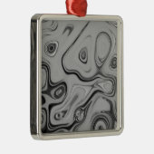 Mooie mooie Ash Grey textuur Kleur Art Print Metalen Ornament (Rechts)