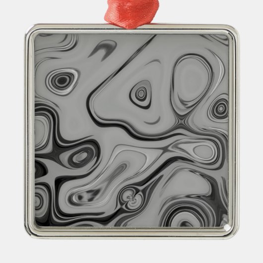 Mooie mooie Ash Grey textuur Kleur Art Print Metalen Ornament (Voorkant)