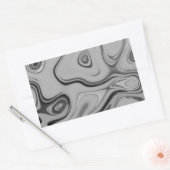 Mooie mooie Ash Grey textuur Kleur Art Print Rechthoekige Sticker (Envelop)