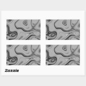 Mooie mooie Ash Grey textuur Kleur Art Print Rechthoekige Sticker (Vel)