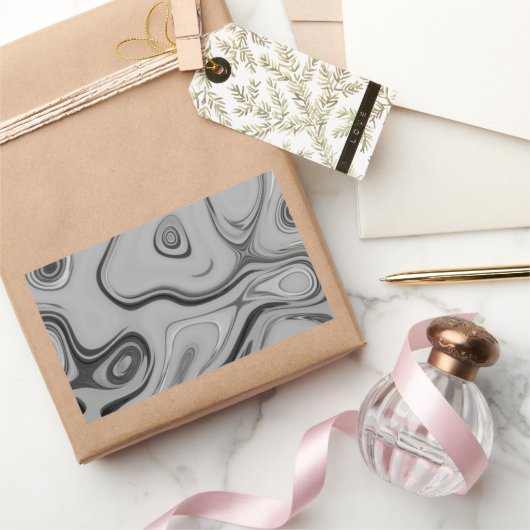 Mooie mooie Ash Grey textuur Kleur Art Print Rechthoekige Sticker (Geschenken)