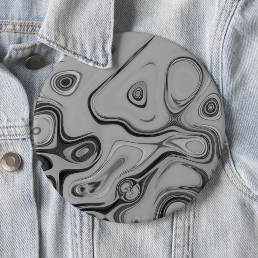 Mooie mooie Ash Grey textuur Kleur Art Print Ronde Button 6,0 Cm (In situ)