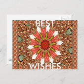 Mooie mooie Aziatische traditionele edgy patroon Briefkaart (Voorkant / Achterkant)