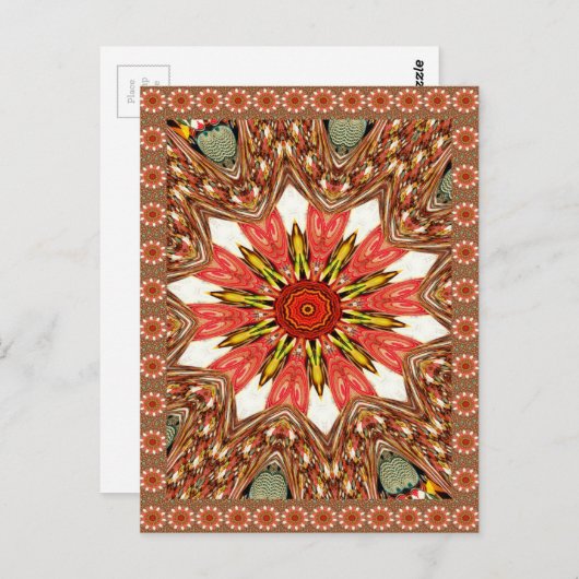 Mooie mooie Aziatische traditionele edgy patroon Briefkaart (Voorkant / Achterkant)