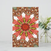 Mooie mooie Aziatische traditionele edgy patroon Briefpapier (Staand voorkant)