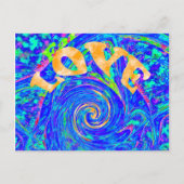 Mooie Mooie Blauwe Liefde Print Flash vectorkunst Briefkaart (Voorkant)