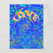 Mooie Mooie Blauwe Liefde Print Flash vectorkunst Briefkaart (Voorkant)