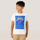 Mooie Mooie Blauwe Liefde Print Flash vectorkunst T-shirt (Voorkant volledig)