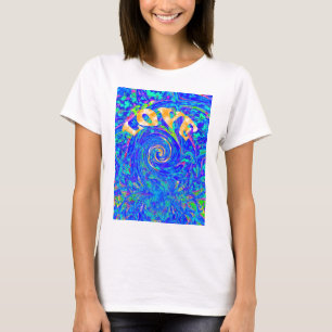 Mooie Mooie Blauwe Liefde Print Flash vectorkunst T-shirt