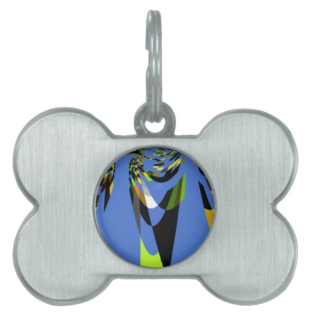 Mooie Mooie Blauwe Naadloze vector mooie kunst Huisdieren Naamplaatje (voorkant)