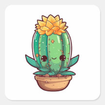 Mooie mooie cactus in een pot. Sticker