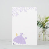 Mooie, mooie dress briefpapier (Staand voorkant)