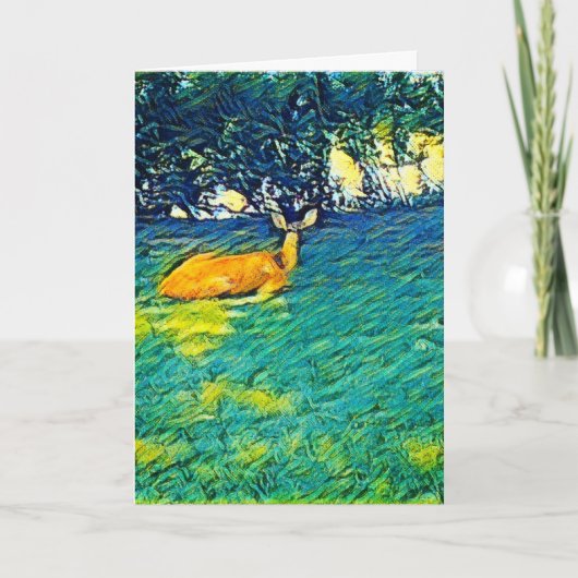 Mooie, mooie droer die op het gras past, blanco kaart (Voorkant)