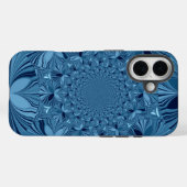 Mooie mooie iriserende blauwe caleidoscoop kunst Case-Mate iPhone case (Achterkant (horizontaal))