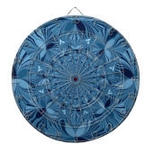 Mooie mooie iriserende blauwe caleidoscoop kunst dartbord (Voorkant)