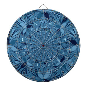 Mooie mooie iriserende blauwe caleidoscoop kunst dartbord
