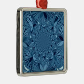 Mooie mooie iriserende blauwe caleidoscoop kunst metalen ornament (Rechts)