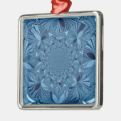 Mooie mooie iriserende blauwe caleidoscoop kunst metalen ornament (Links)