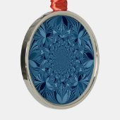 Mooie mooie iriserende blauwe caleidoscoop kunst metalen ornament (Rechts)