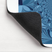 Mooie mooie iriserende blauwe caleidoscoop kunst muismat (Hoek)