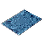 Mooie mooie iriserende blauwe caleidoscoop kunst notitieboek (Linkerzijde)