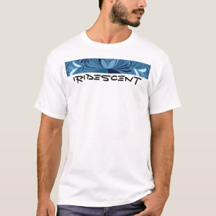 Mooie mooie iriserende blauwe caleidoscoop kunst t-shirt