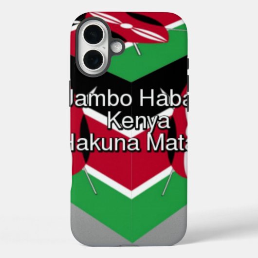 🇰🇪 mooie mooie Keniaanse vlag kubus groet Case-Mate iPhone Case (Achterkant)