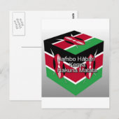 Mooie mooie Keniaanse vlag kubus met groet Briefkaart (Voorkant / Achterkant)