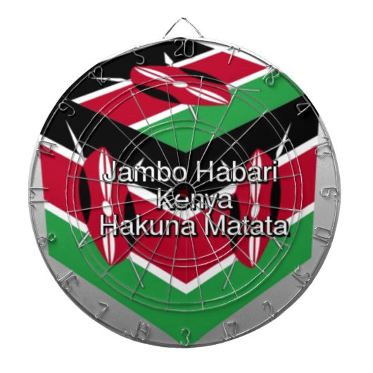 Mooie mooie Keniaanse vlag kubus met groet Dartbord (Voorkant)