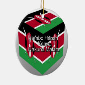 Mooie mooie Keniaanse vlag kubus met groet Keramisch Ornament (Rechts)