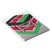 Mooie mooie Keniaanse vlag kubus met groet Notitieblok (Schuin)