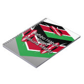 Mooie mooie Keniaanse vlag kubus met groet Notitieboek (Linkerzijde)