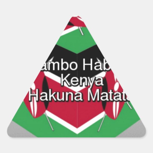Mooie mooie Keniaanse vlag kubus met groet Sticker (Voorkant)