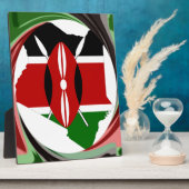 Mooie mooie Keniaanse wervelwind kaart ontwerp Fotoplaat (Zijkant)