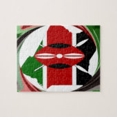 Mooie mooie Keniaanse wervelwind kaart ontwerp Legpuzzel (Horizontaal)