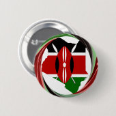 Mooie mooie Keniaanse wervelwind kaart ontwerp Ronde Button 5,7 Cm (Voorkant /achterkant)